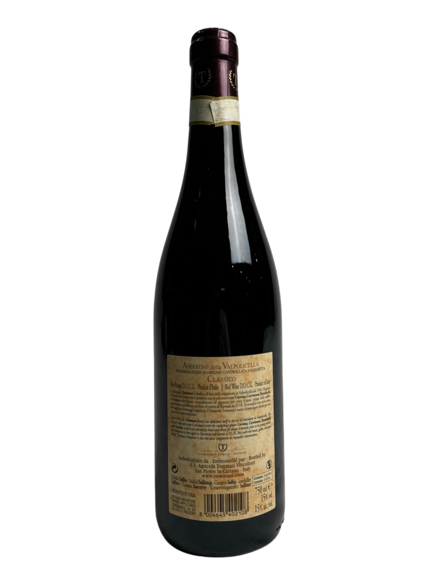 Amarone della Valpolicella DOC Classico 2016 – Tommasi