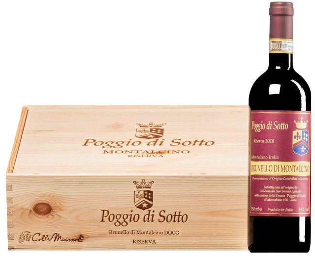 POGGIO DI SOTTO 2018 BRUNELLO DI MONTALCINO DOCG - CASSA LEGNO 3 BOTTIGLIE